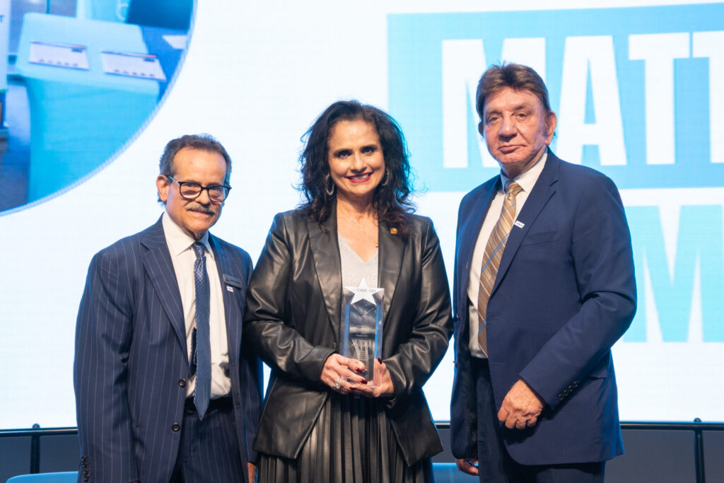Eddie Rodriguez, CREEED Executive Director, Dr. Jesica Arellano, Richard Castro Excellence in Education Award Recipient, and Richard Castro, Chairman of the CREEED Board of Directors